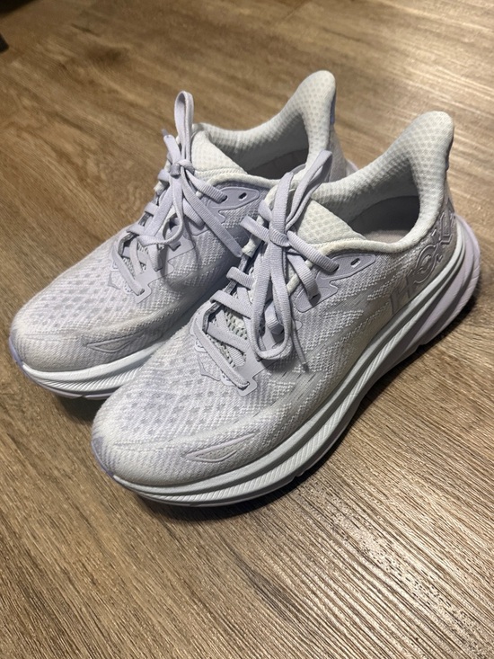 Hoka Shoes - Hoka Clifton 9 Women's Light Lavender/Light Gray Running Sneakers